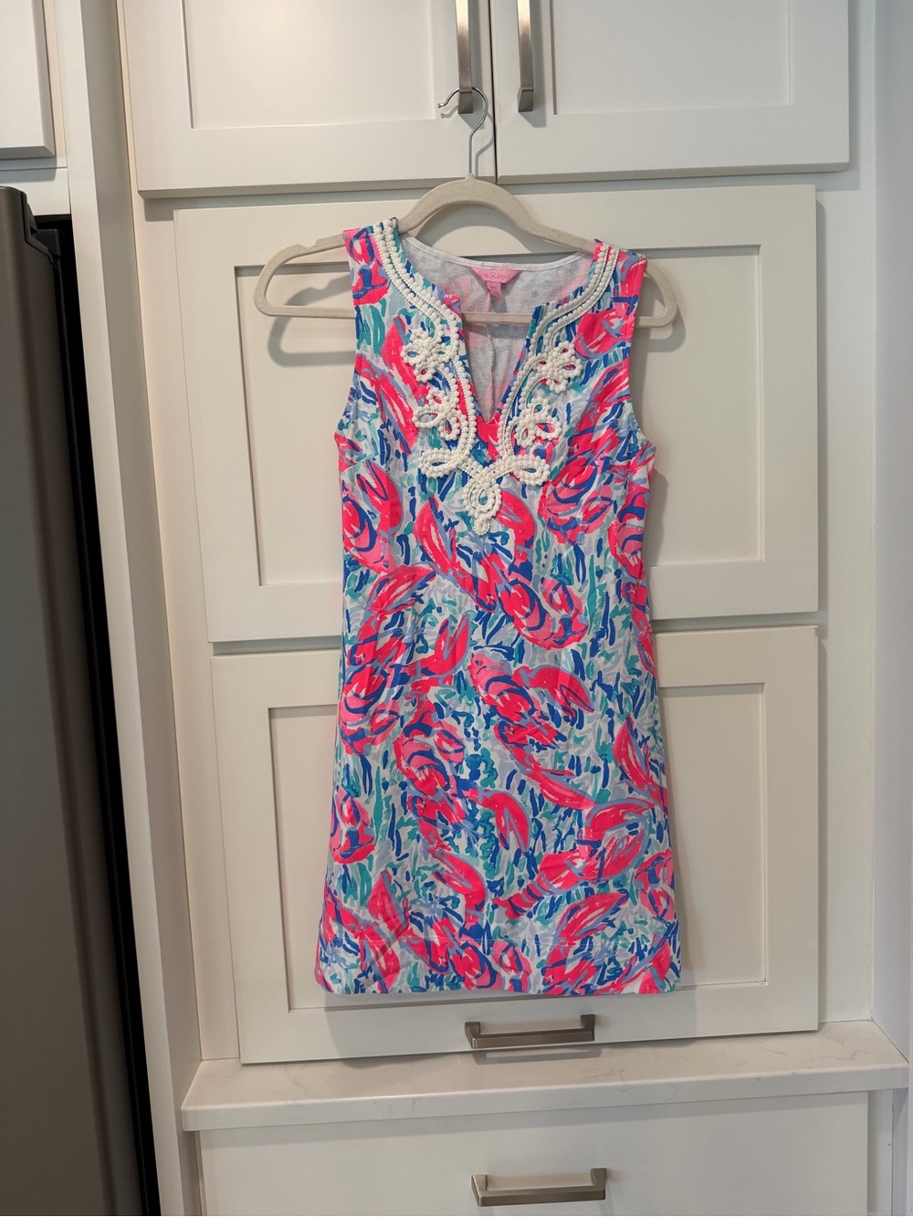 Lilly Pulitzer Harper shift dress with lobster print
